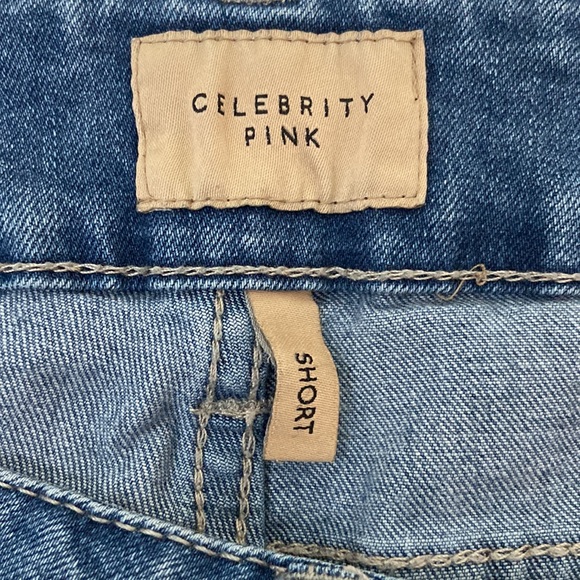 Celebrity Pink Stretchy Jean Shorts - Size 5/27 - Picture 3 of 5